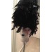 Vintage JFY Costume Mardi Gras Derby Hat Black Feathers s Just For You NY  eb-85212951